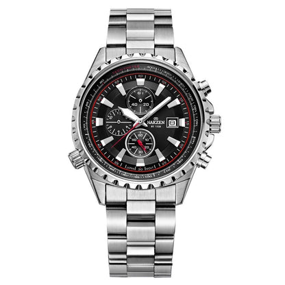 NAKZEN Business Men Multifunction Quartz Watch Man Sports Stainless Steel Watches Waterproof 10Bar WirstWatch Relogio Masculino-7
